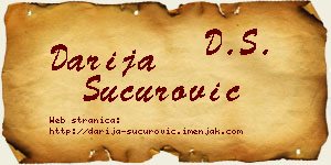 Darija Šućurović vizit kartica